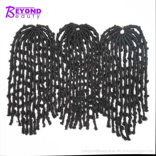 salon faux locs crochet Hair pre twisted Long Butterfly Locs hair braids extension water wave crochet hair